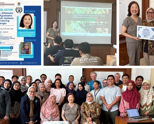 Marta Taniwaki delivered a lecture to students of the Department of Food Science and Technology at IPB University, in Bogor, Indonesia during October 2025. Marta Taniwaki delivered a lecture to students of the Department of Food Science and Technology at IPB University, in Bogor, Indonesia during October 2025.