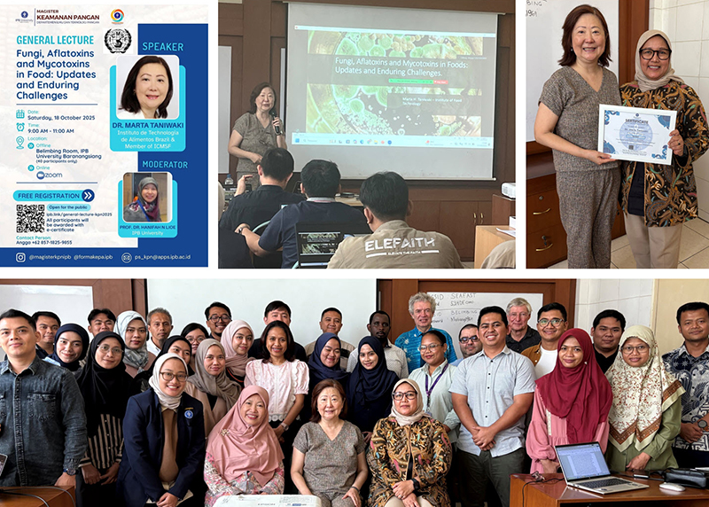 Marta Taniwaki delivered a lecture to students of the Department of Food Science and Technology at IPB University, in Bogor, Indonesia during October 2025. Marta Taniwaki delivered a lecture to students of the Department of Food Science and Technology at IPB University, in Bogor, Indonesia during October 2025.
