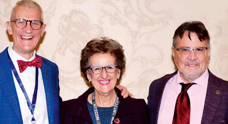 Dr Lucia Anelich, in the middle, with Dr Tom Ross (Australia) and Dr Darrell Donahue (USA) at the 2026 Food Safety Summit™ in Johannesburg. The ICMSF members participated in a mini-workshop on Process Control and Microbiological Sampling as part of the Summit programme.